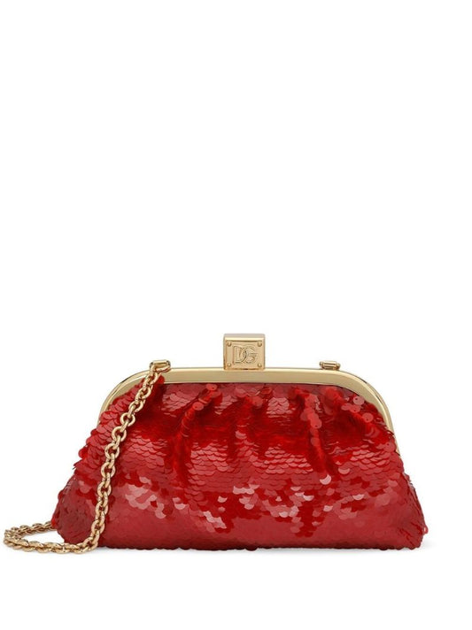 Red Sequin Clutch Bag