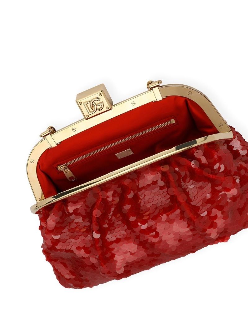 Red Sequin Clutch Bag