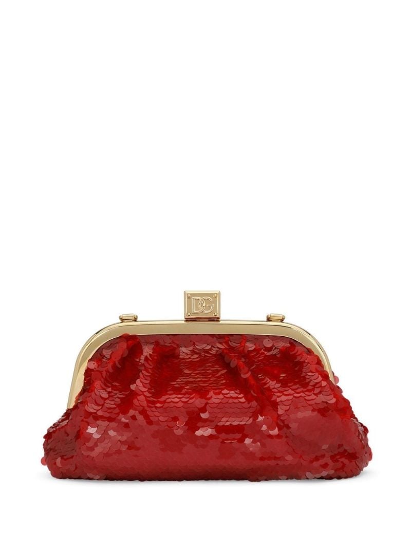 Red Sequin Clutch Bag