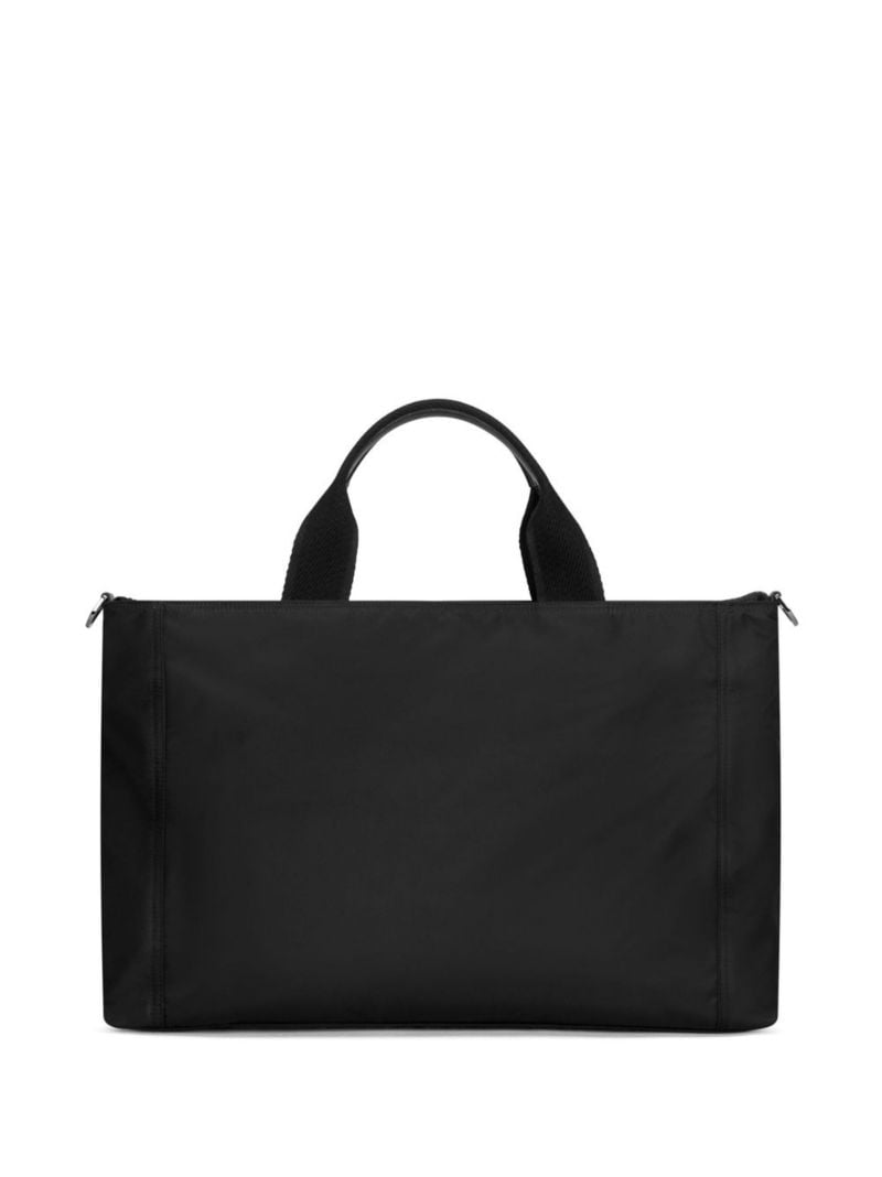 Black Logo Print Tote Bag