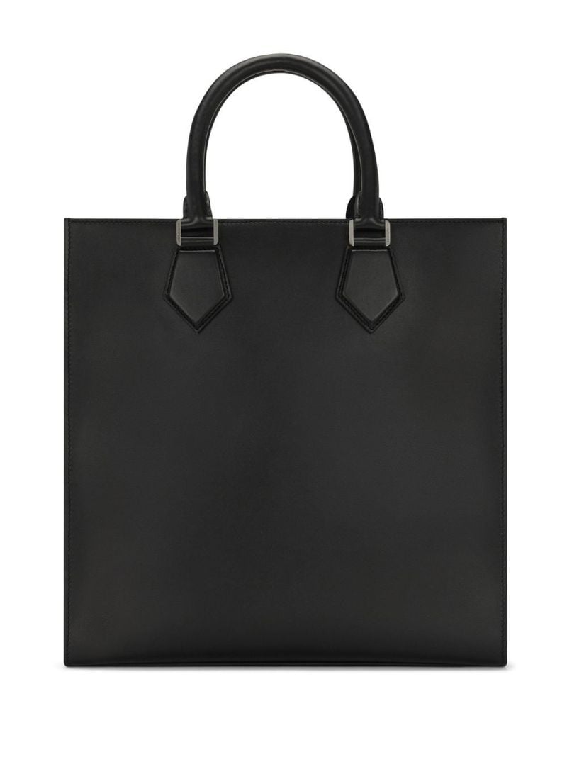 Black Raised Dg Logo Tote Bag