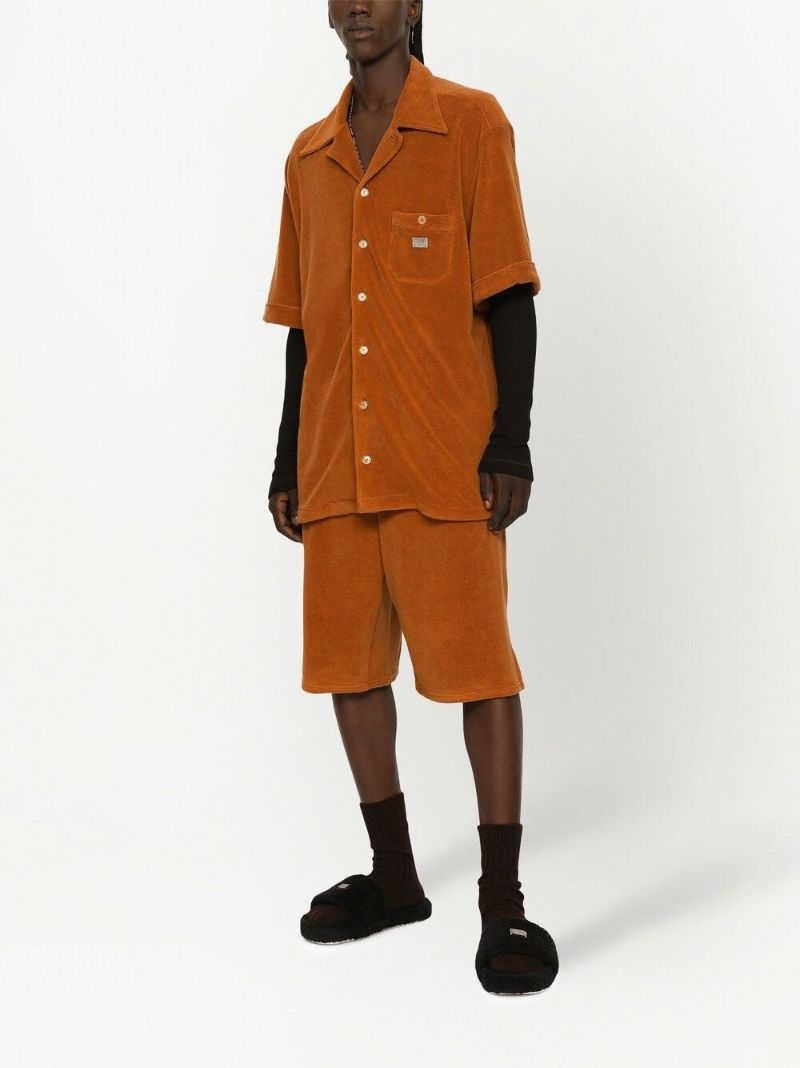 Orange Logo Plaque Cotton Top