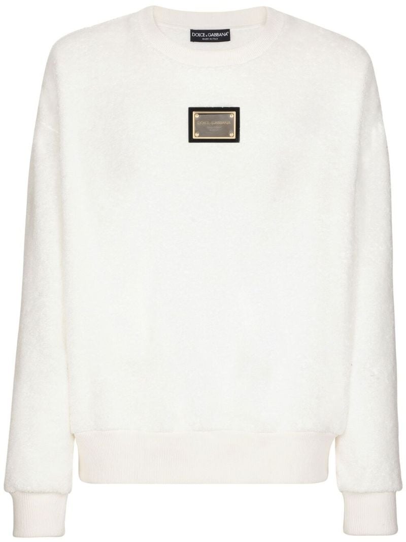 White Logo Plaque Sweatshirt