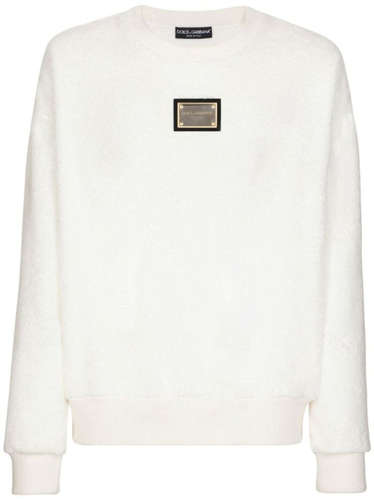 White Logo Plaque Sweatshirt