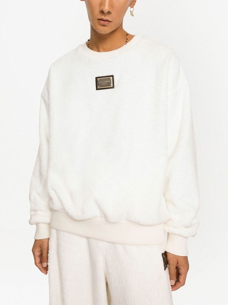 White Logo Plaque Sweatshirt