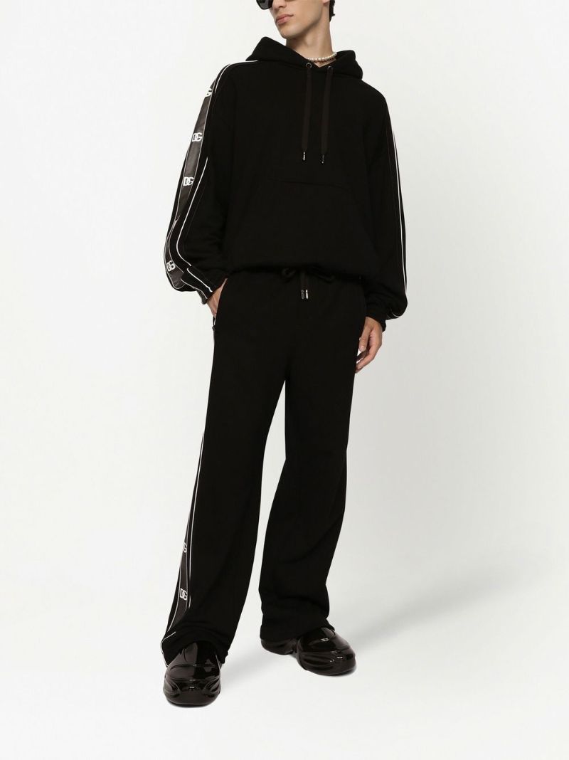 Black Drawstring Waistband Track Pants