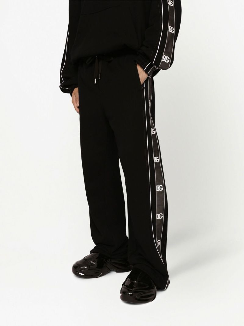 Black Drawstring Waistband Track Pants