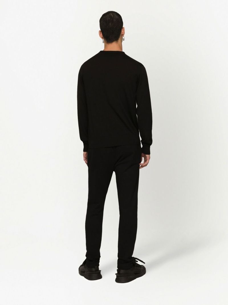 Black Logo Jacquard Sweater