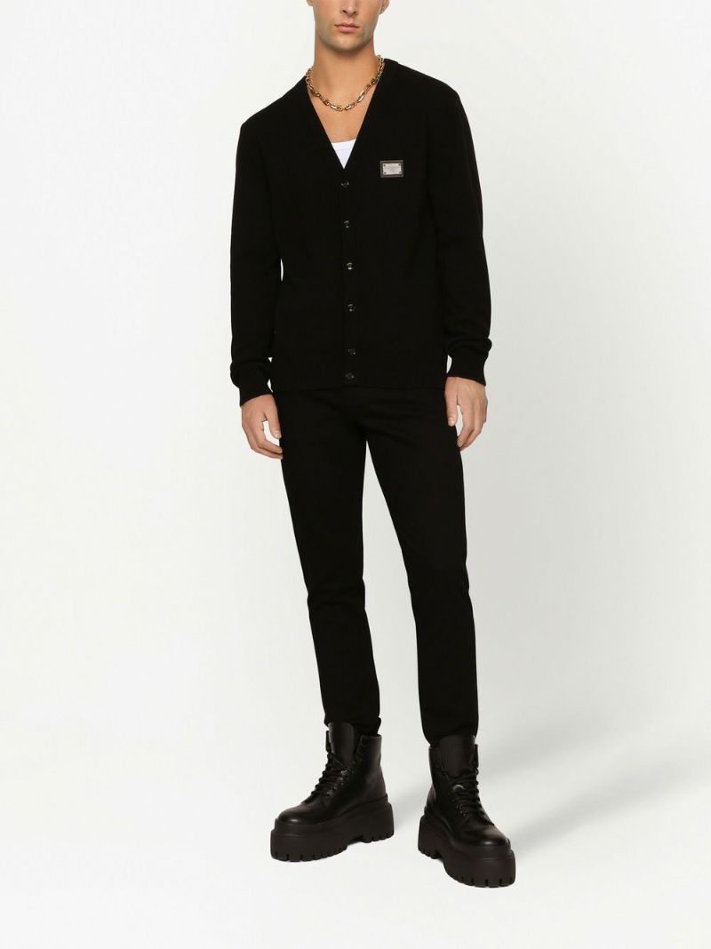Black Cotton Slim Fit Jeans