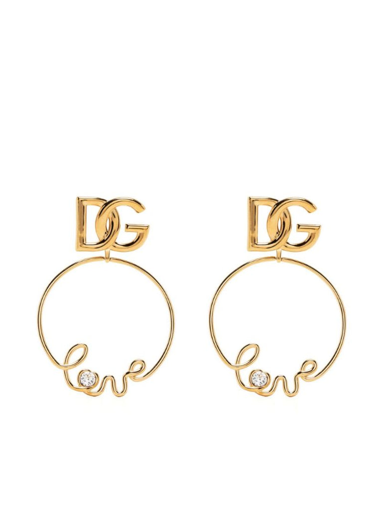 Gold-tone Love Hoop Earrings