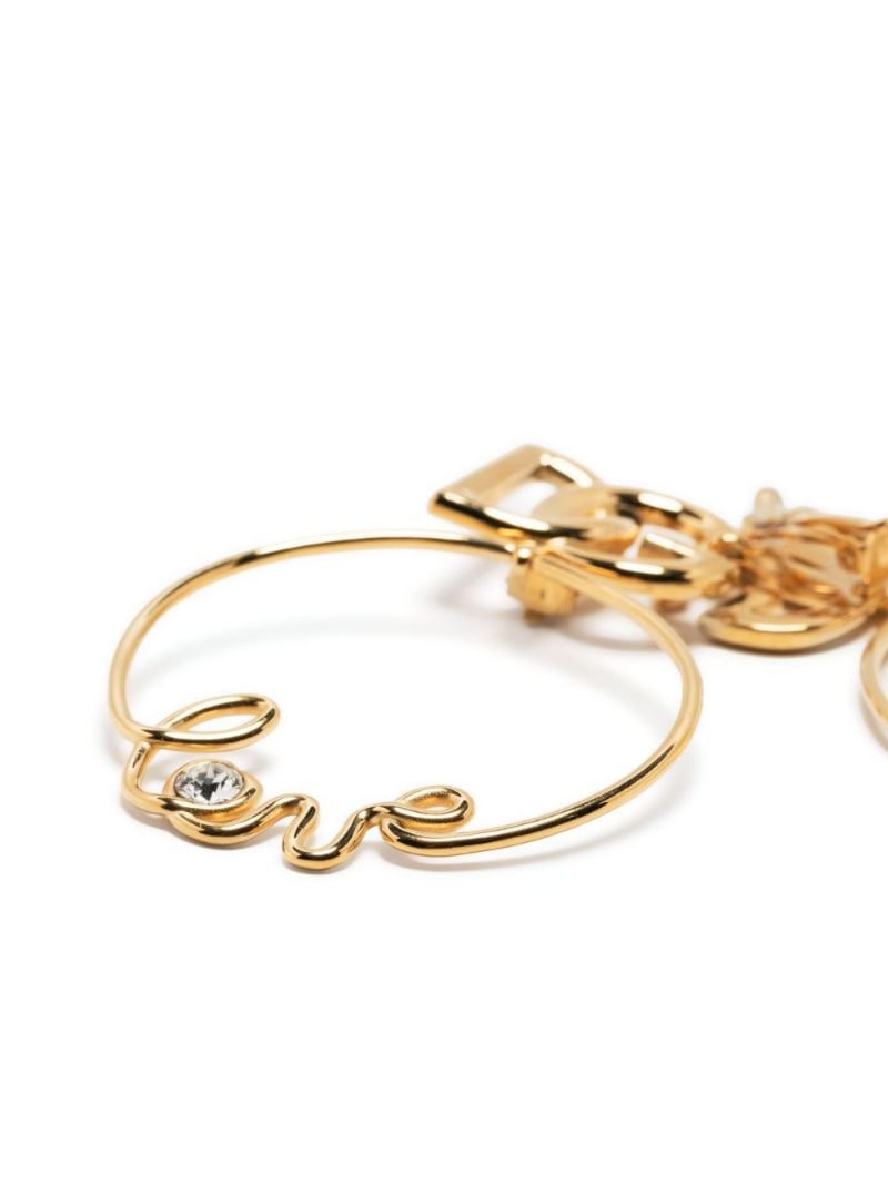 Gold-tone Love Hoop Earrings