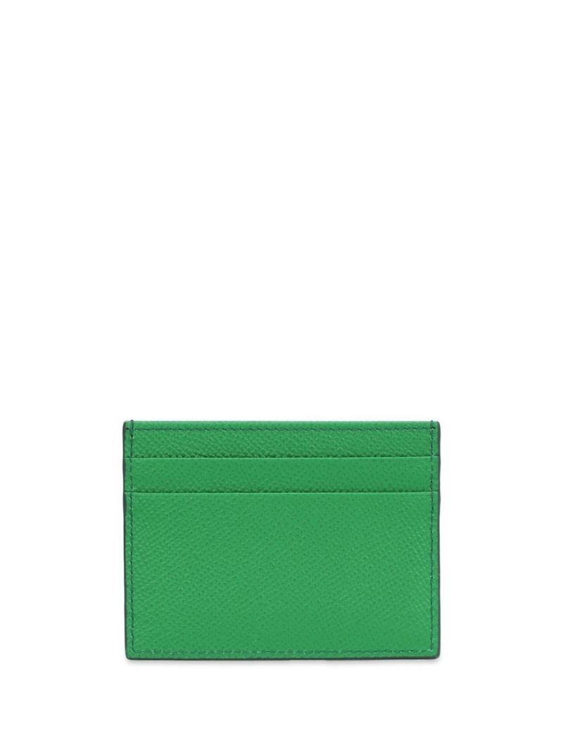 Green Dauphine Leather Card Holder