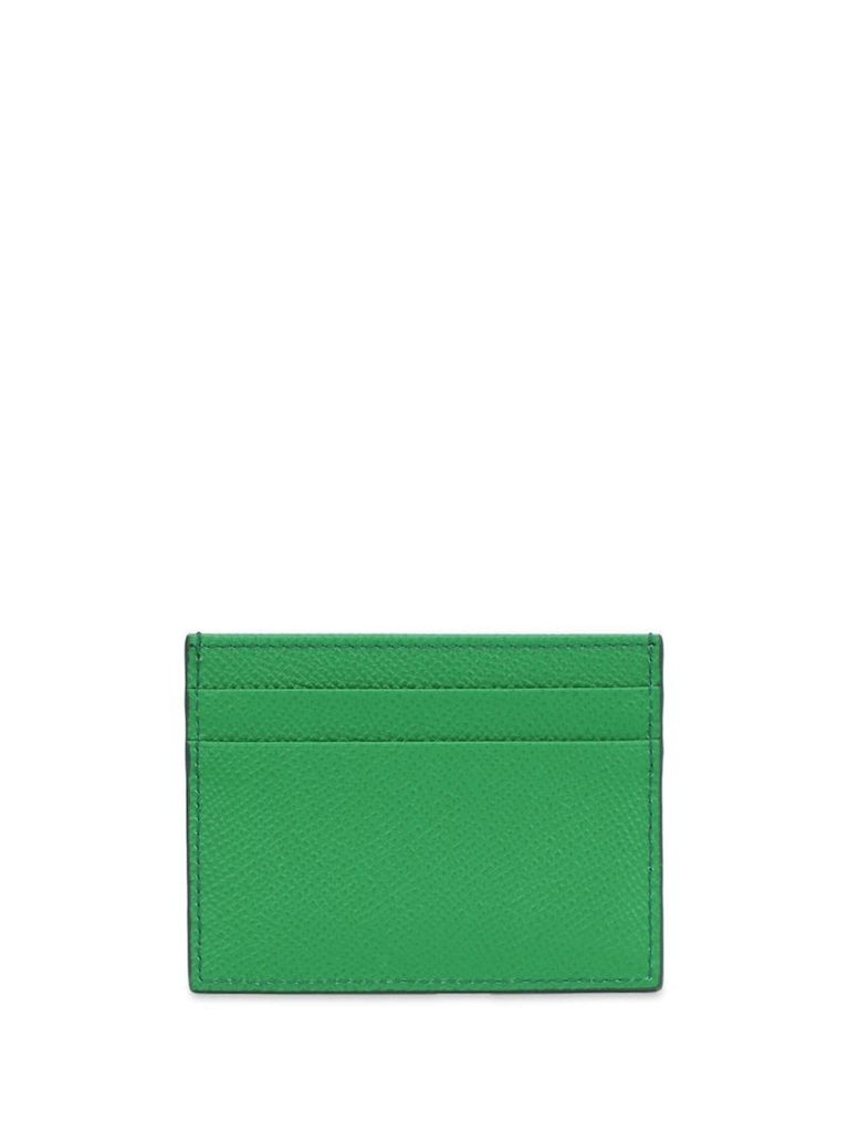 Green Dauphine Leather Card Holder