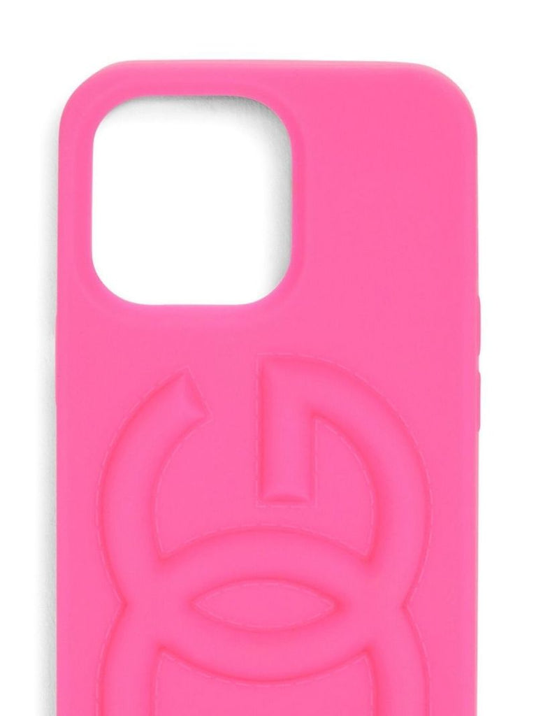 Pink Logo Embossed Iphone 14 Case