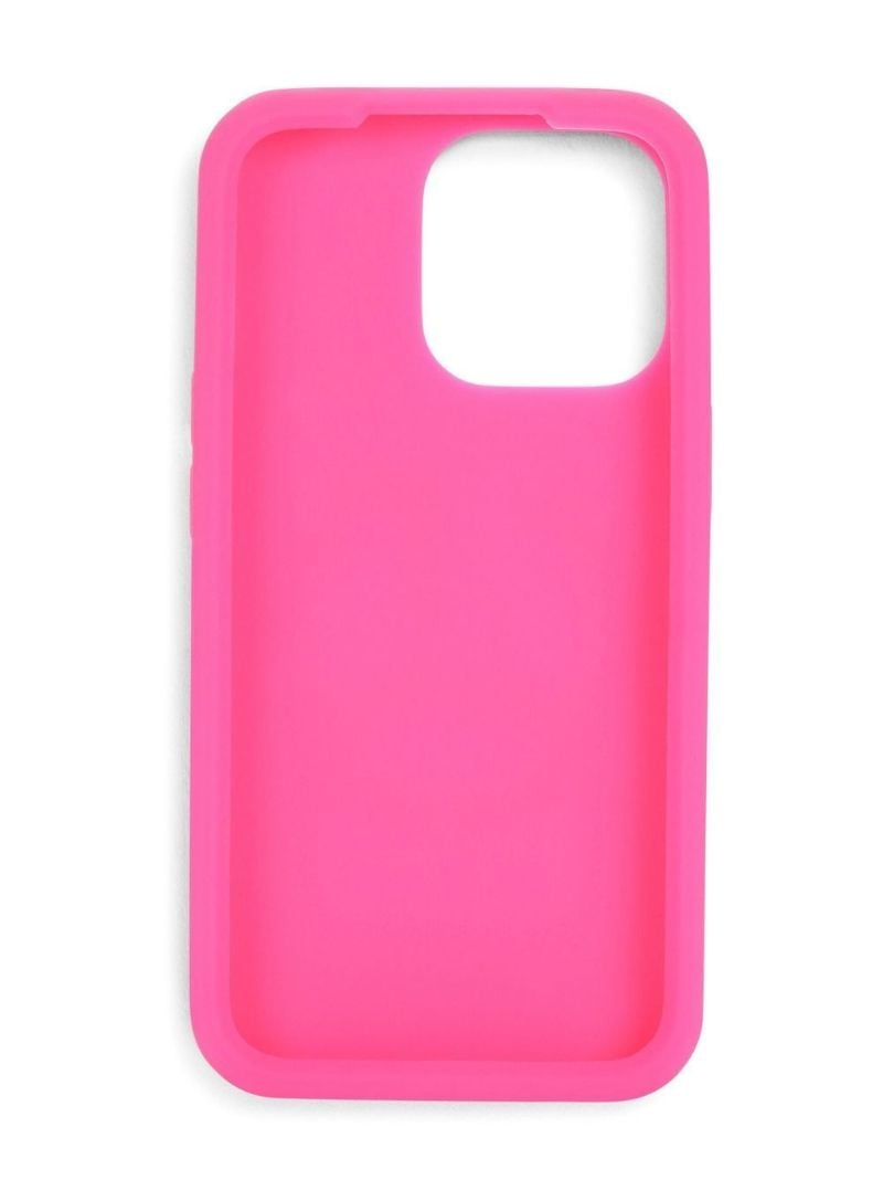 Pink Logo Embossed Iphone 14 Case