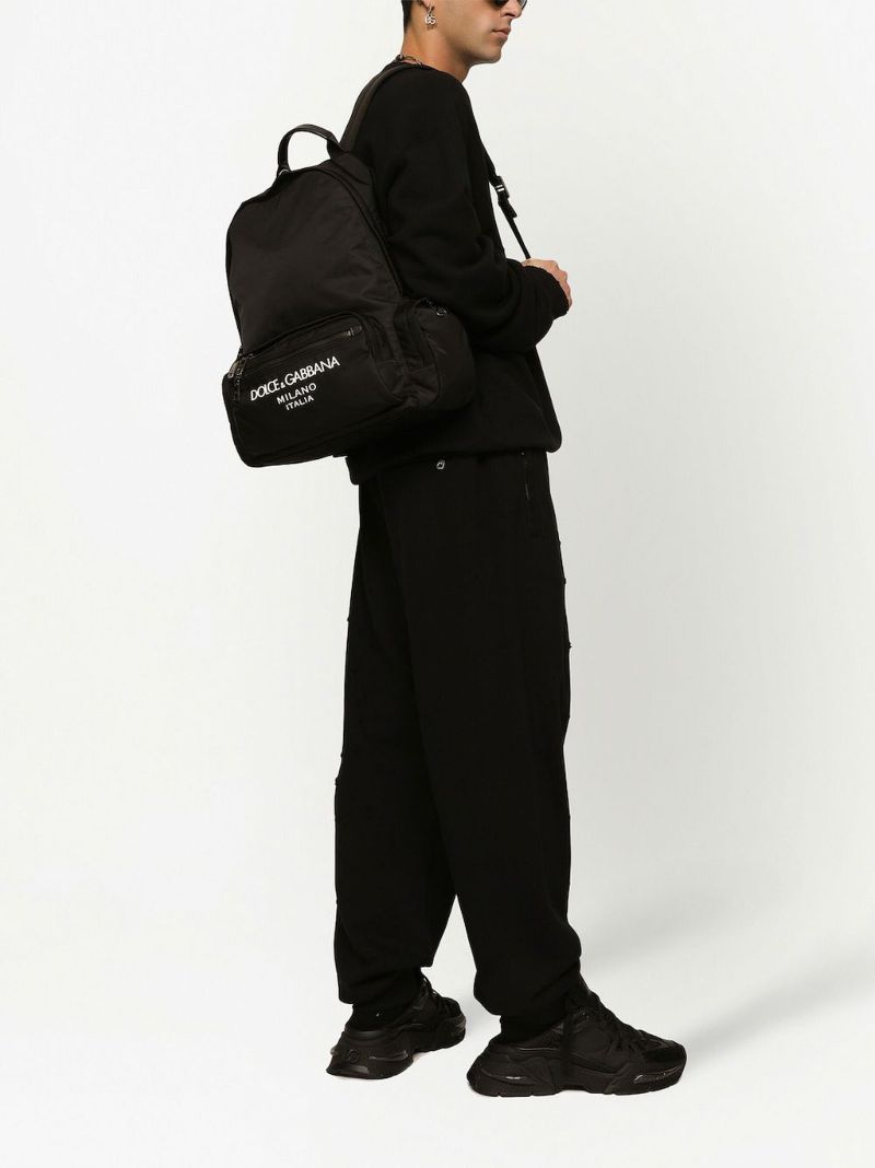 Rubberised-logo Backpack