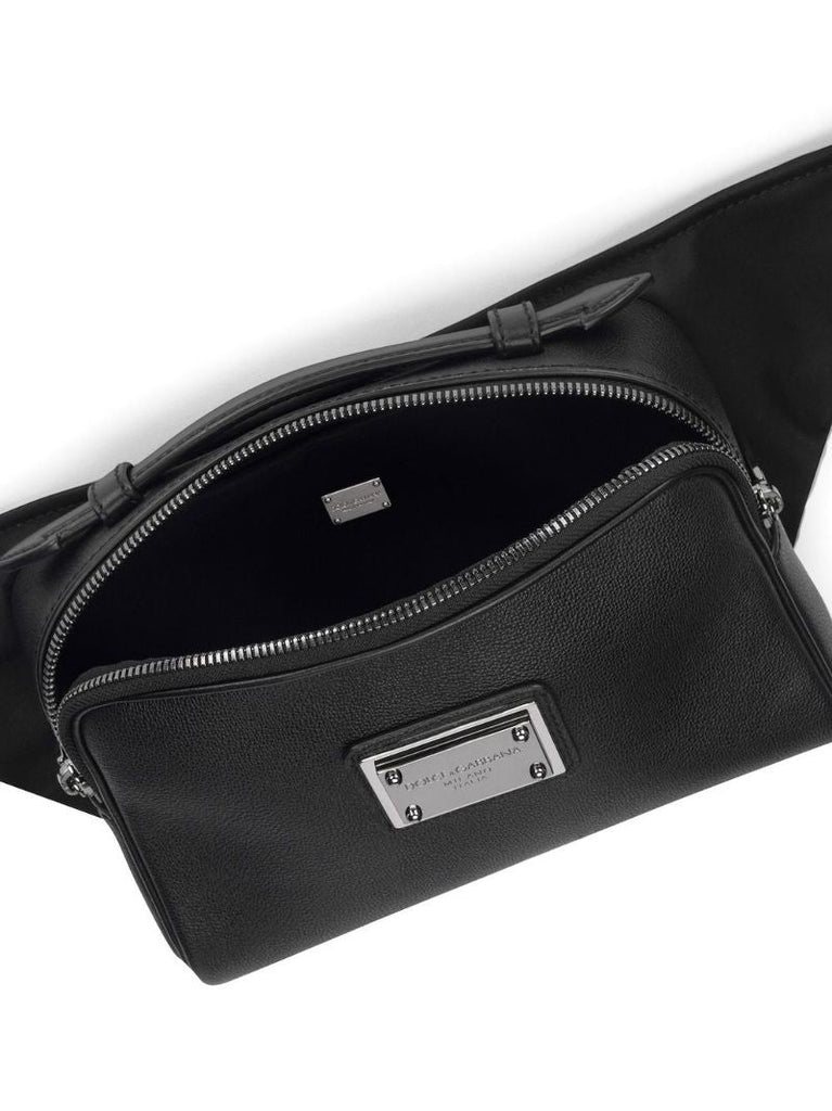 Black Logo-plaque Belt Bag