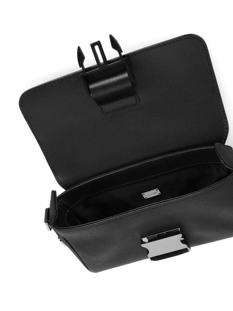 Black Logo Plaque Cross Body Bag
