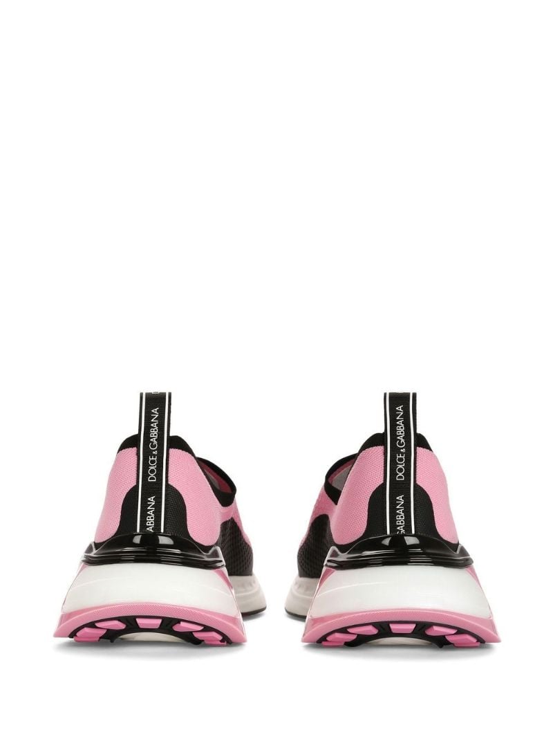 Pink Logo-print Panelled Trainers