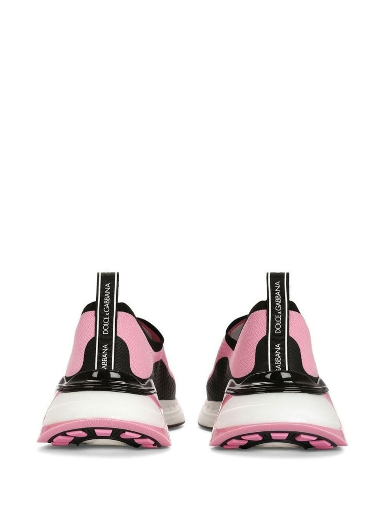 Pink Logo-print Panelled Trainers