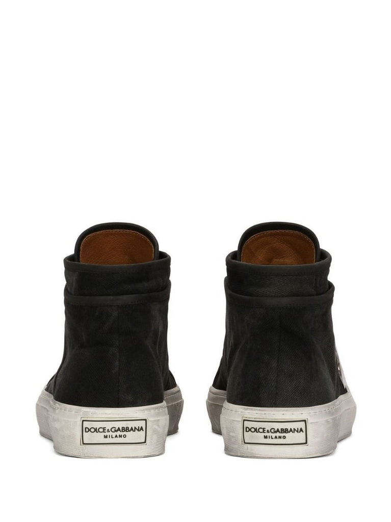 Black Vintage Re-edition High-top Sneakers