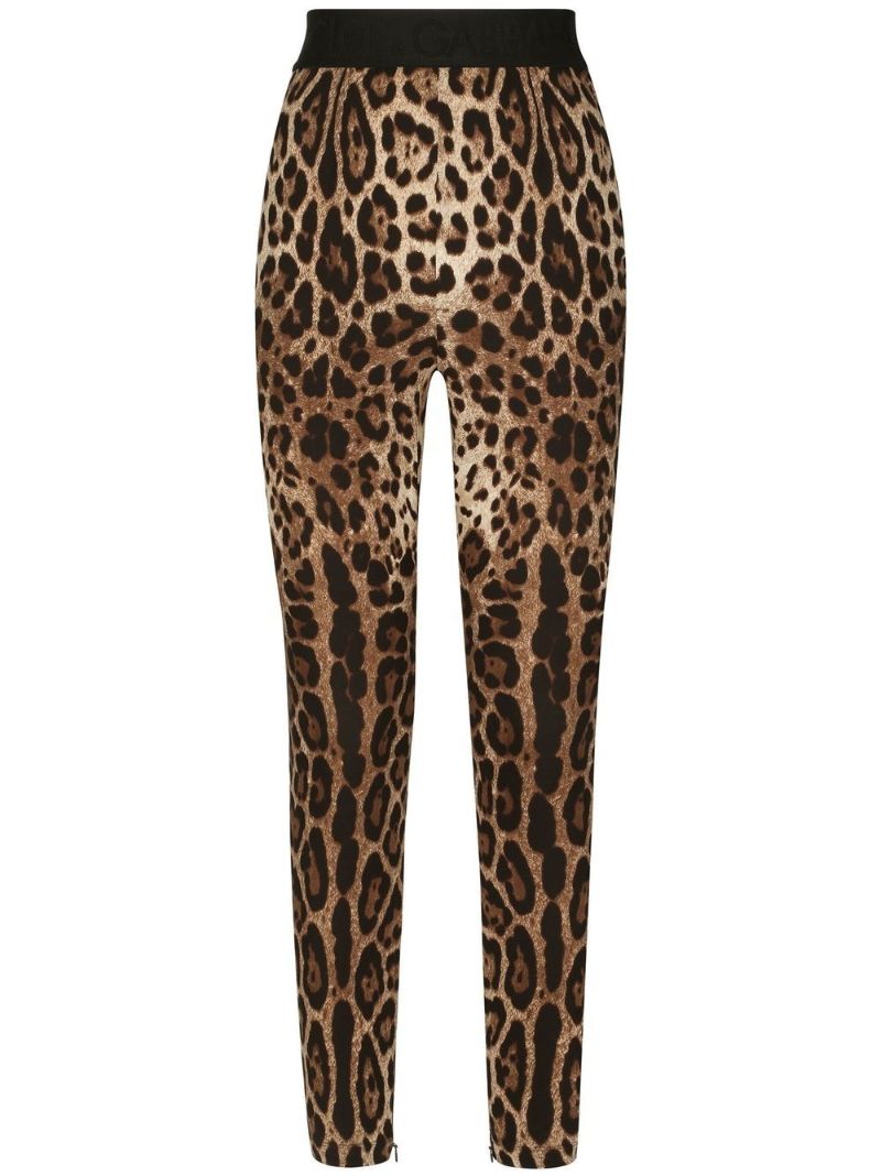 Brown Leopard Print Leggings