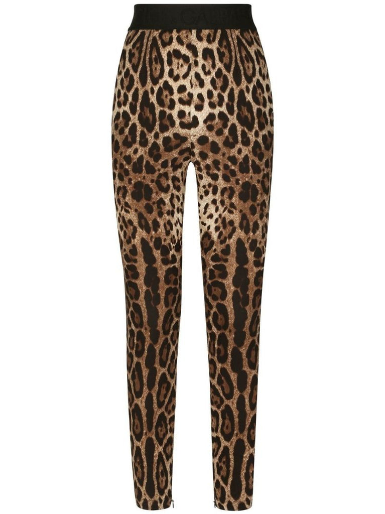 Brown Leopard Print Leggings