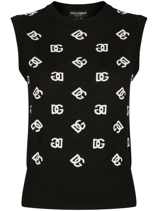 Black Gd Intarsia Vest