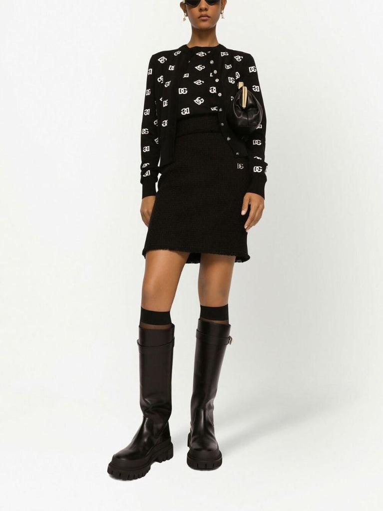 Black Gd Intarsia Vest