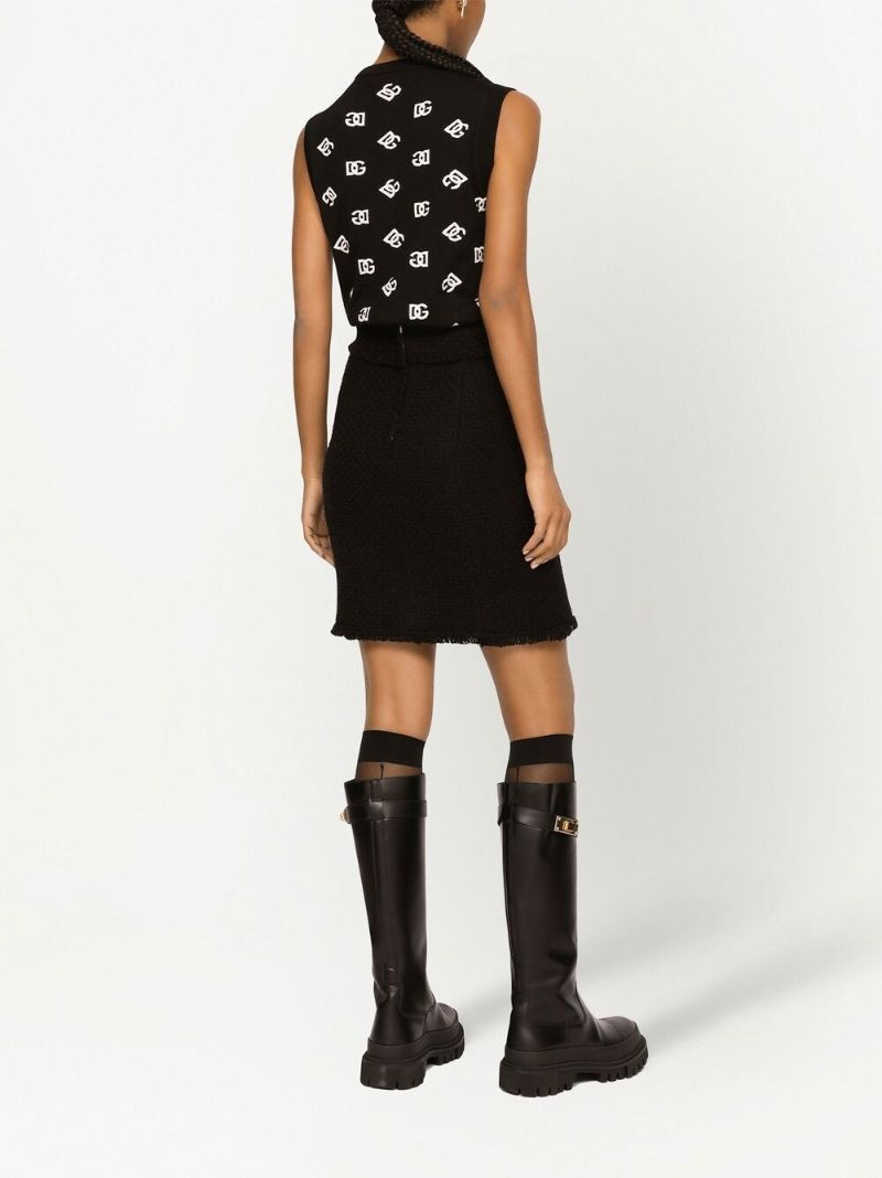 Black Gd Intarsia Vest