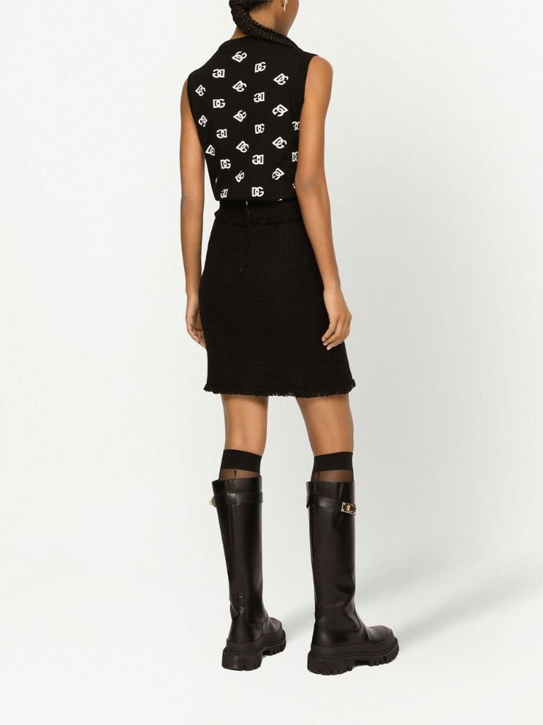 Black Gd Intarsia Vest