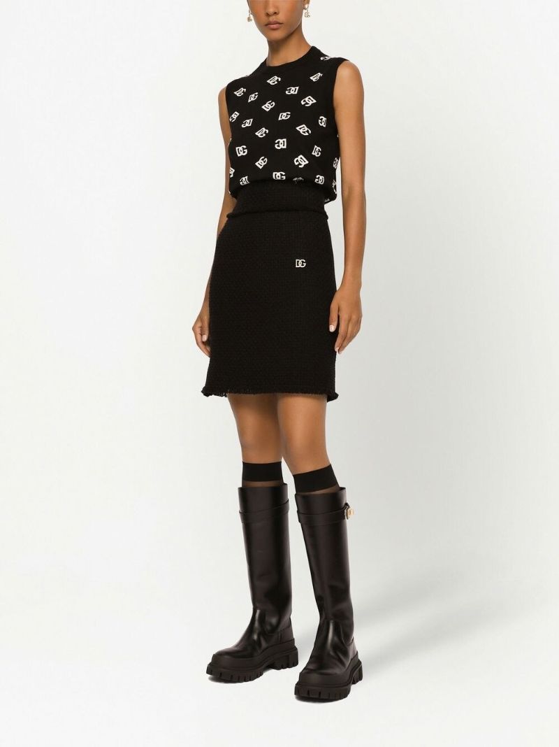 Black Gd Intarsia Vest