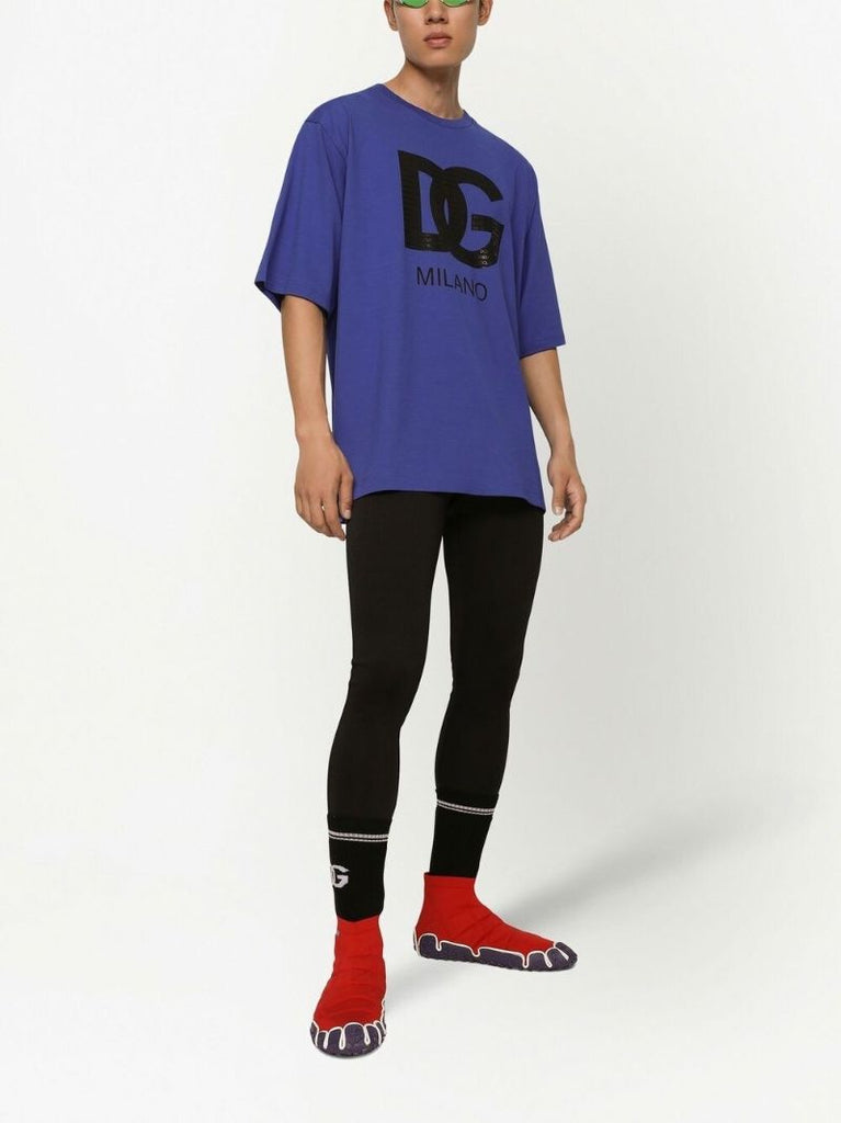 Blue Logo Print T-shirt
