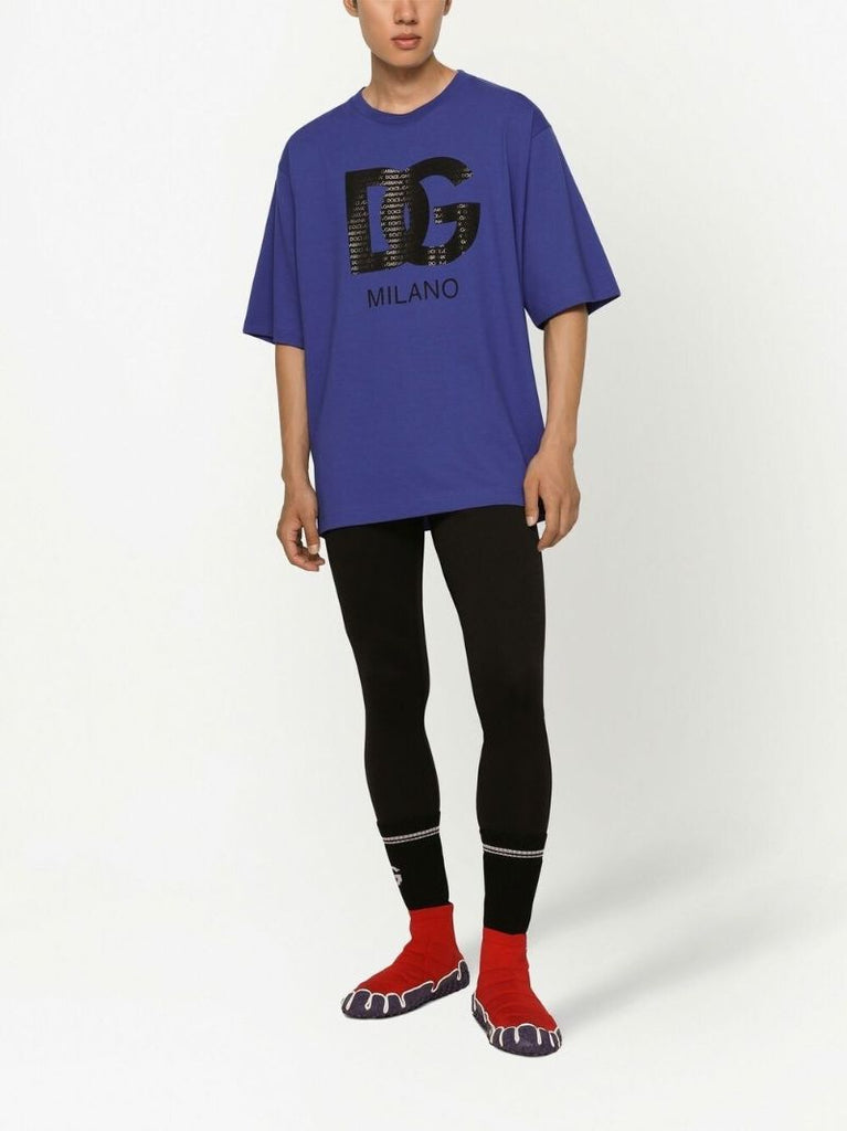 Blue Logo Print T-shirt