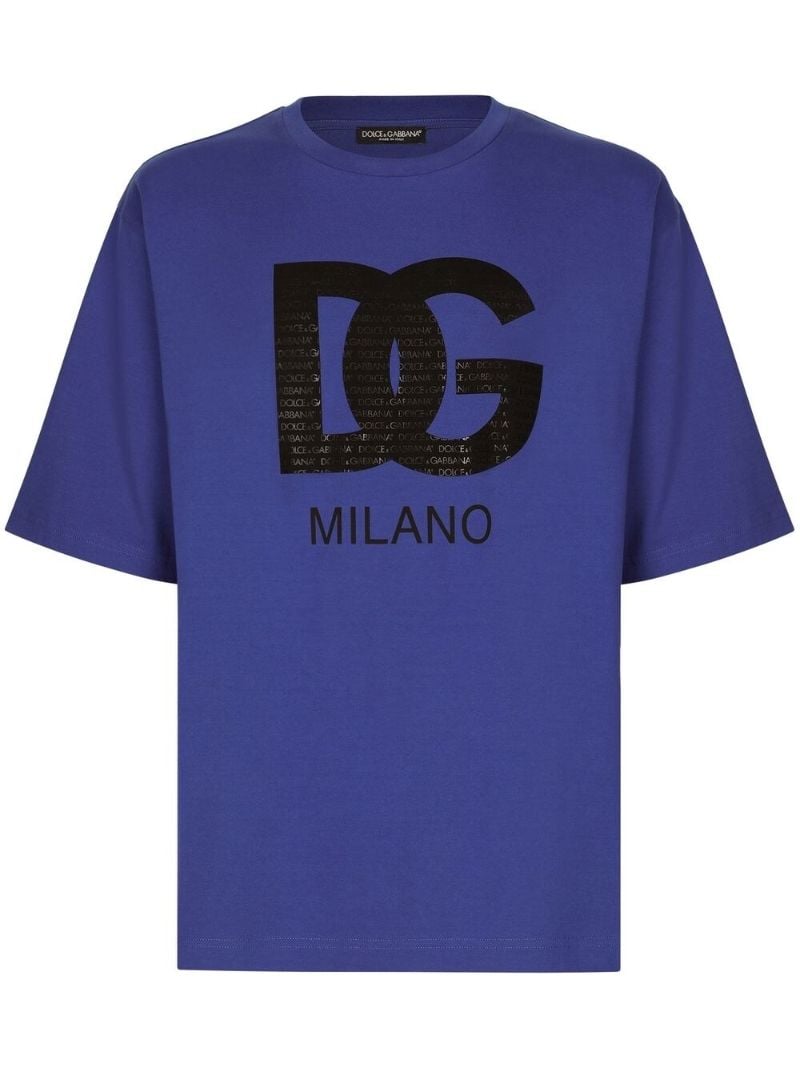 Blue Logo Print T-shirt