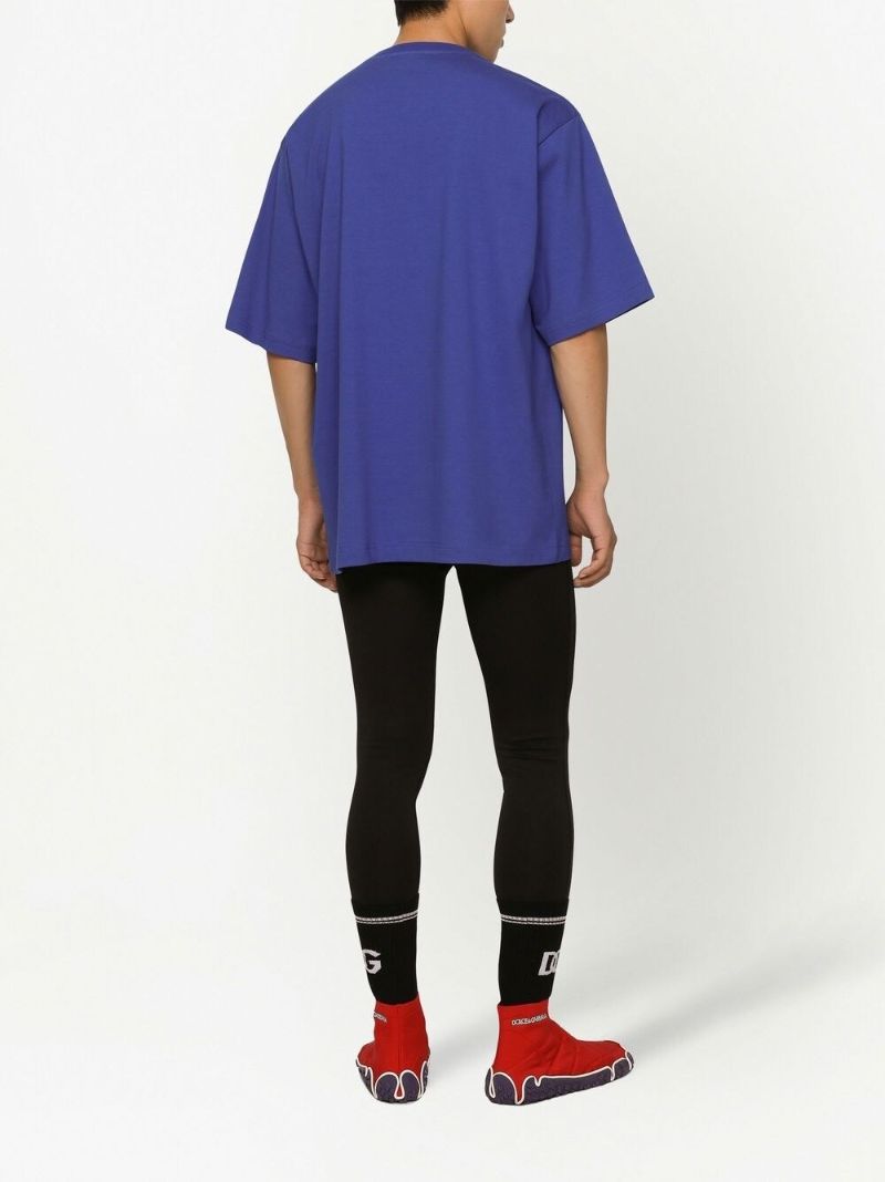 Blue Logo Print T-shirt