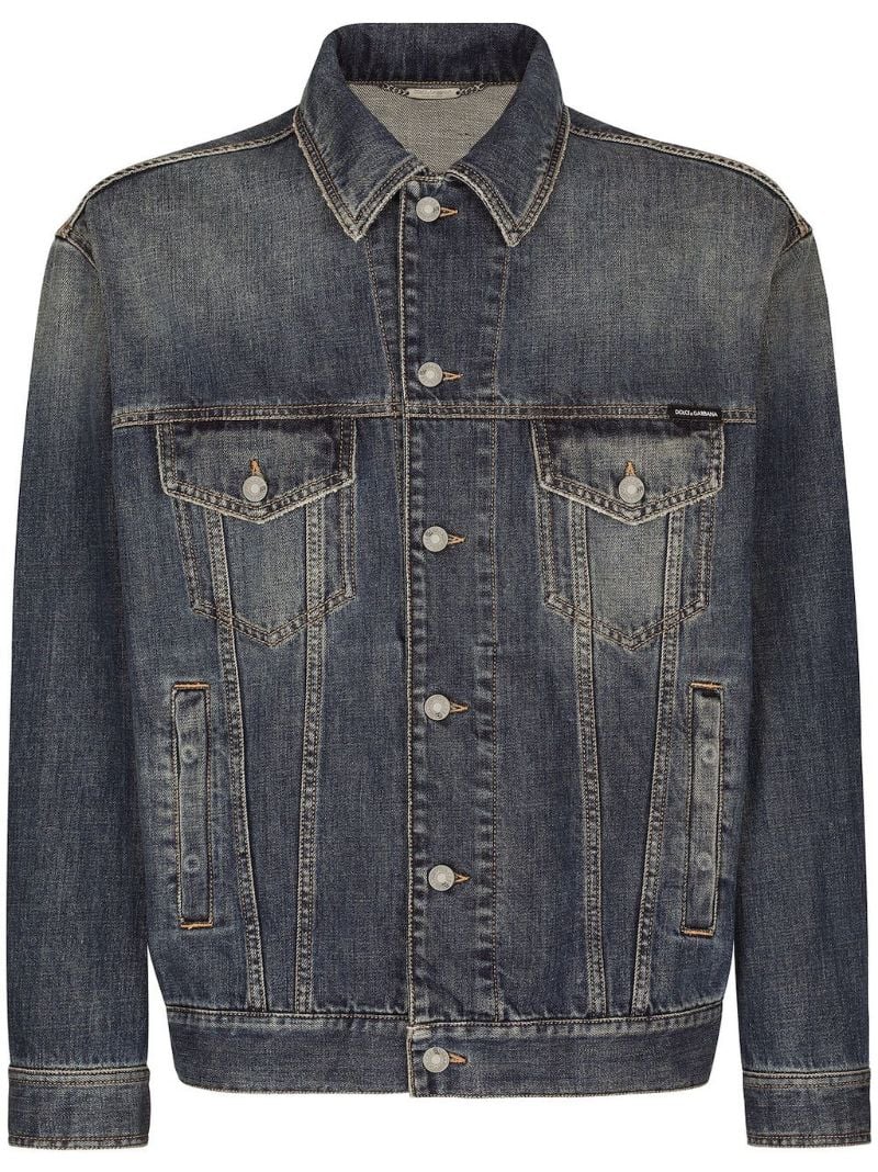 Blue Logo-patch Denim Jacket