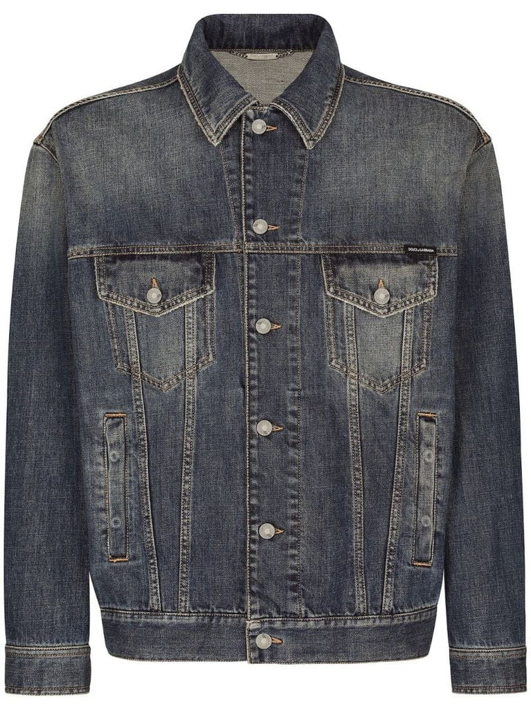 Blue Logo-patch Denim Jacket