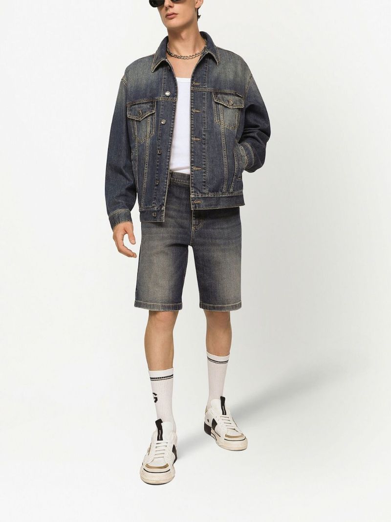 Blue Logo-patch Denim Jacket