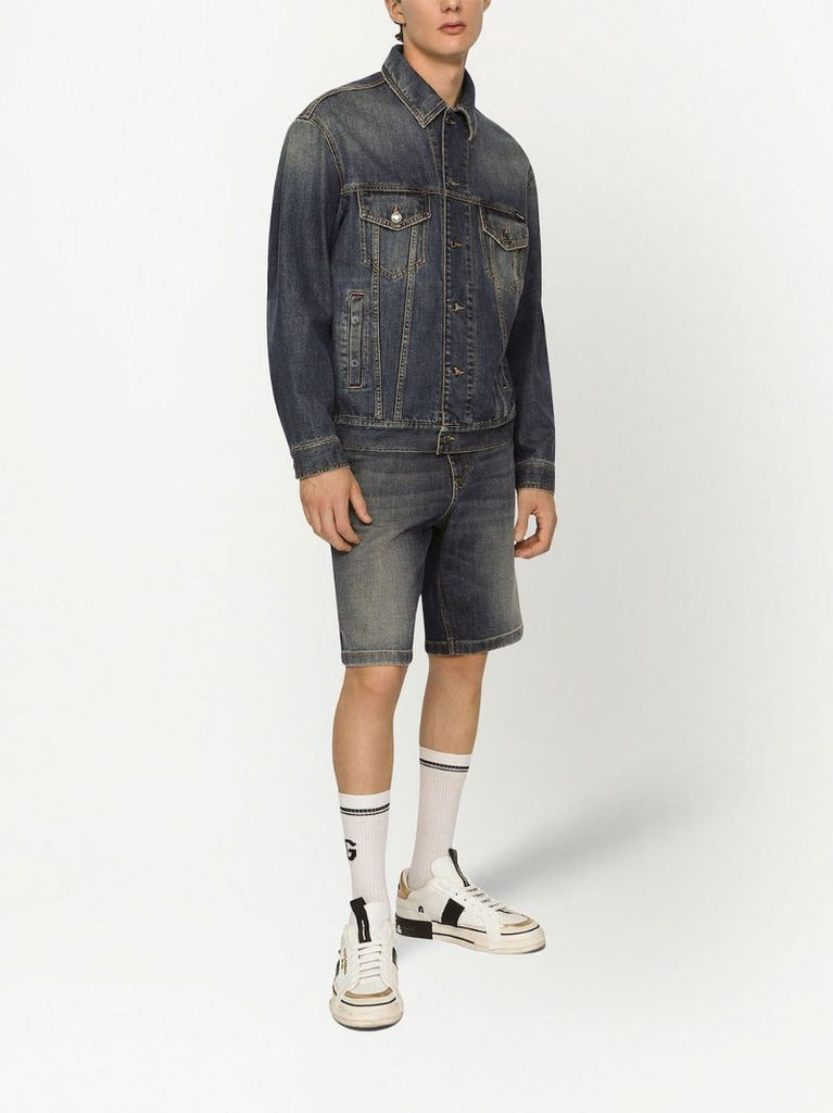 Blue Logo-patch Denim Jacket