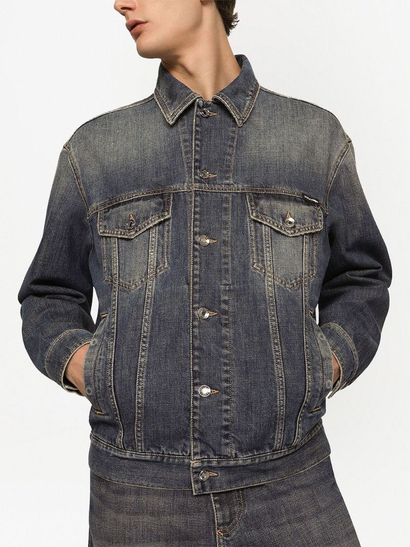 Blue Logo-patch Denim Jacket