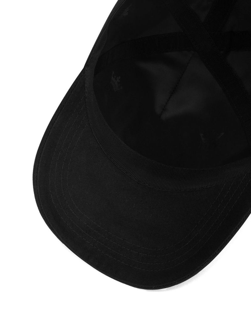 Black Logo Embroidered Baseball Cap