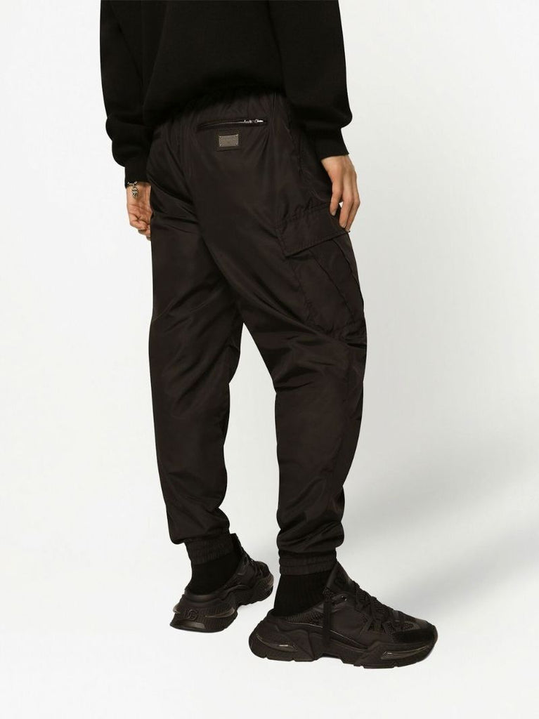 Black Cargo Track Pants