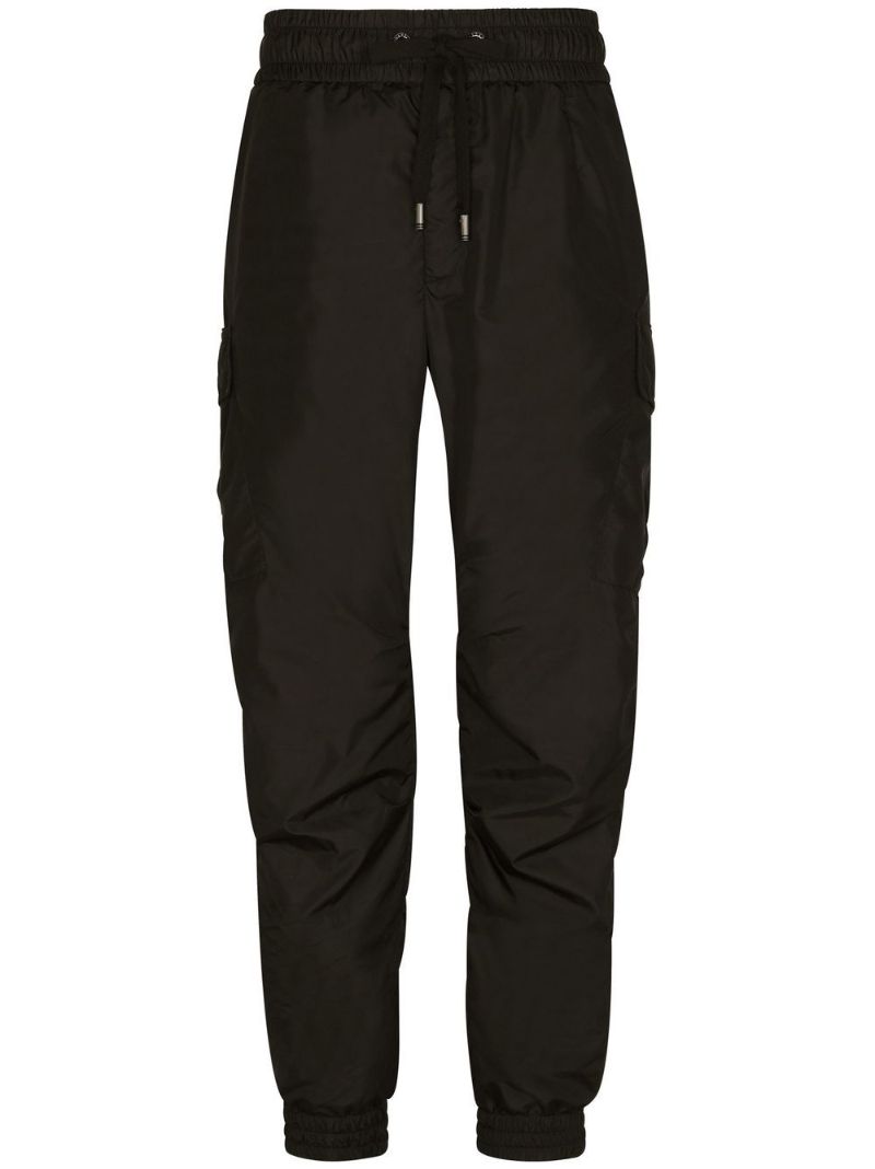 Black Cargo Track Pants