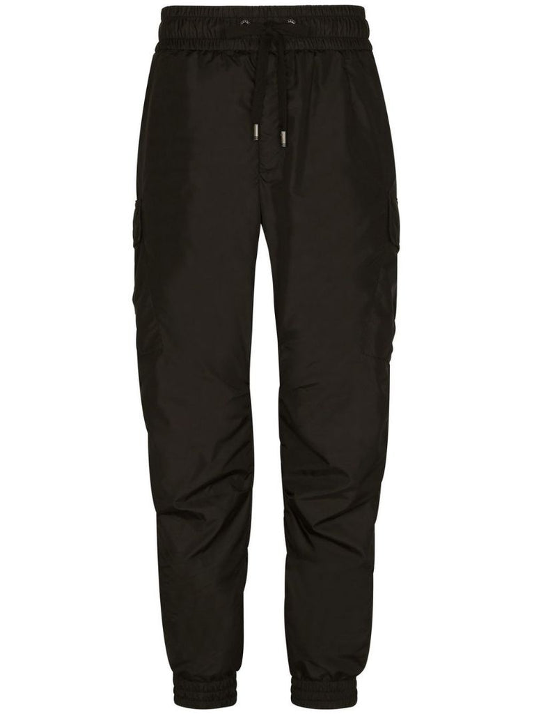 Black Cargo Track Pants