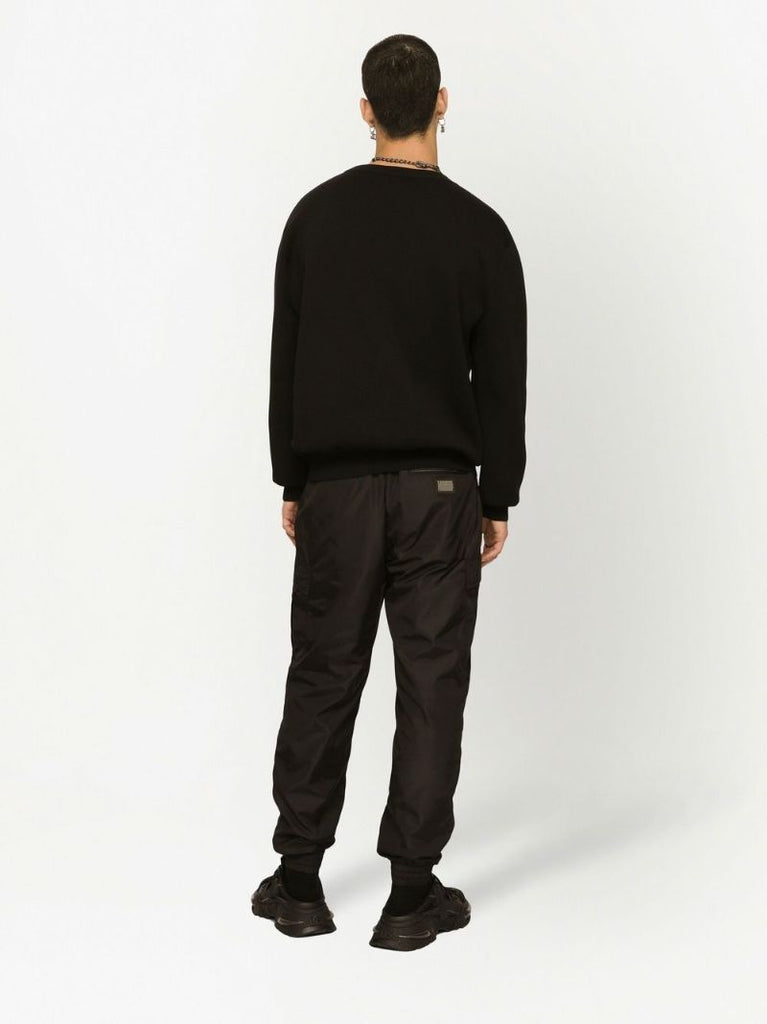 Black Cargo Track Pants