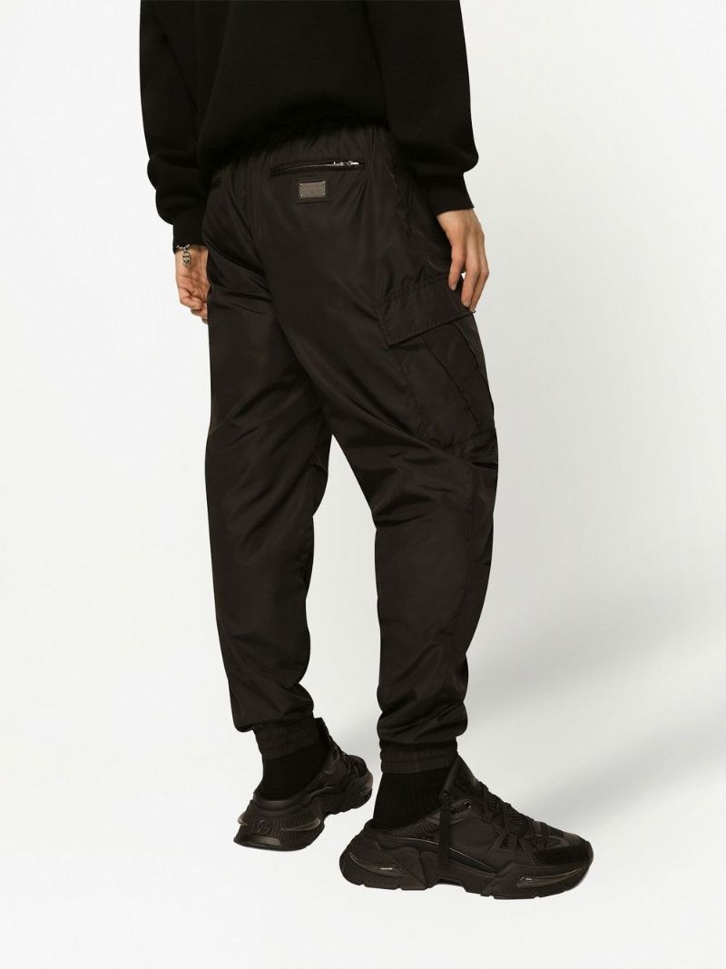 Black Cargo Track Pants