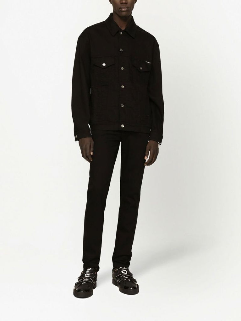 Black Logo Plaque Skinny Jeans
