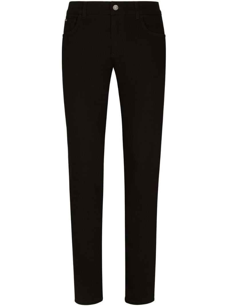 Black Logo Plaque Skinny Jeans
