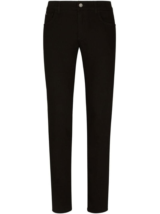 Black Logo Plaque Skinny Jeans